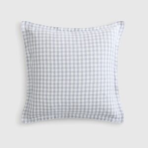 Quince Blue Fog Gingham 26" X 26" Eurosham NWOT